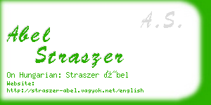abel straszer business card